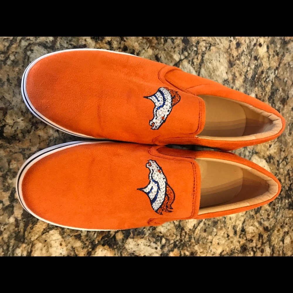 Ladies Suede Denver Bronco shoes